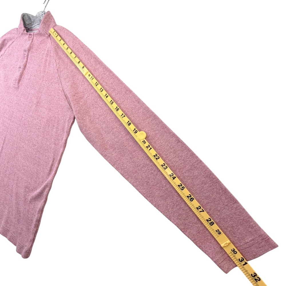 johnnie-O 1/4 Snap Mock Neck Pullover Men XL Malibu Red Pink Preppy Country Club - Picture 12 of 12